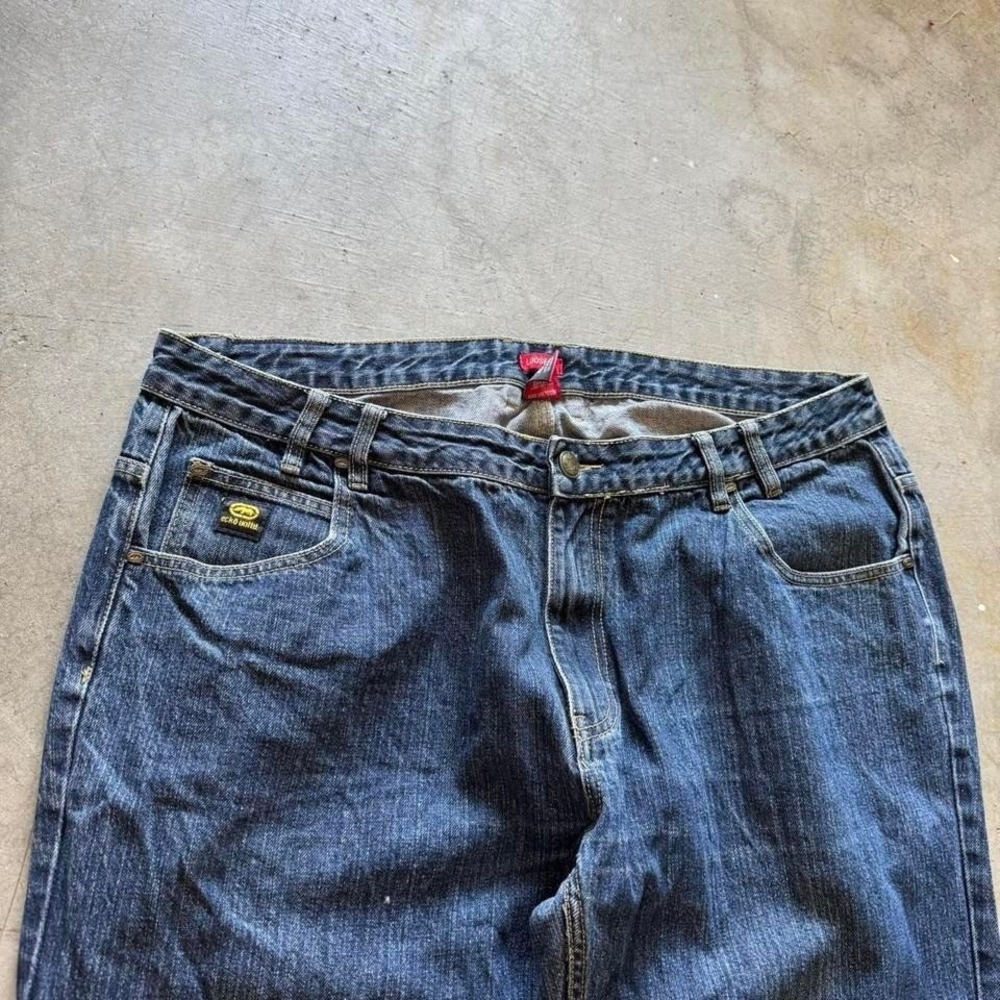 Baggy Ecko Unltd. Loose Wide Leg Denim Jeans Surf Summer Vintage Y2K 42x30 - Picture 6 of 7